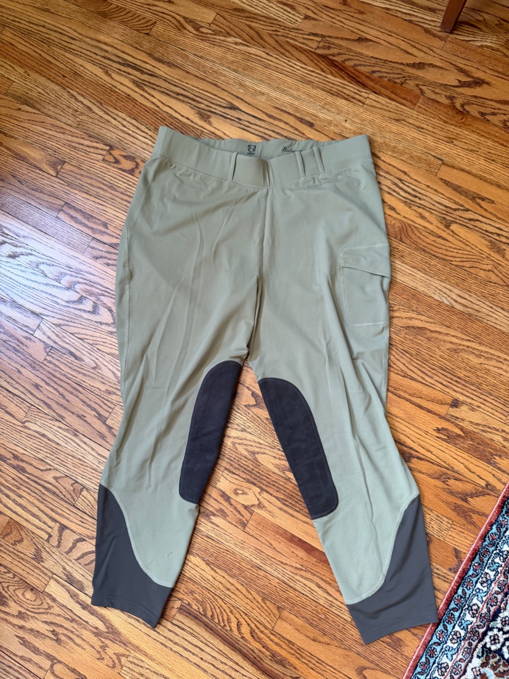 Lady Noble Balance tights Olive/khaki Breeches Knee Patches XXL never ridden in